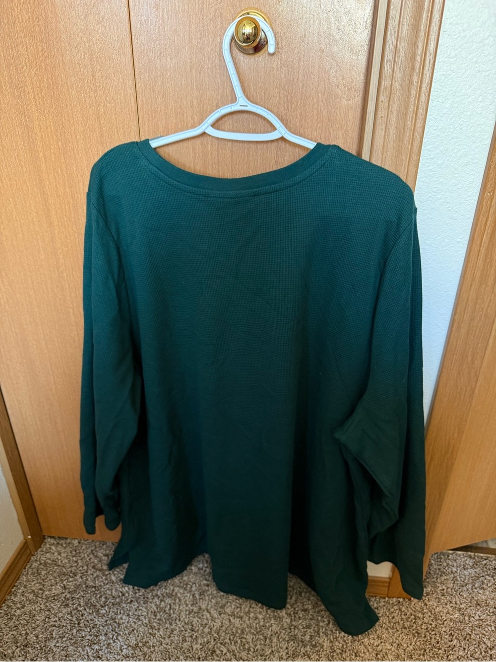 Lane Bryant Dark Green 'Comfy and Cozy' Crewneck Sweater - Picture 3 of 5